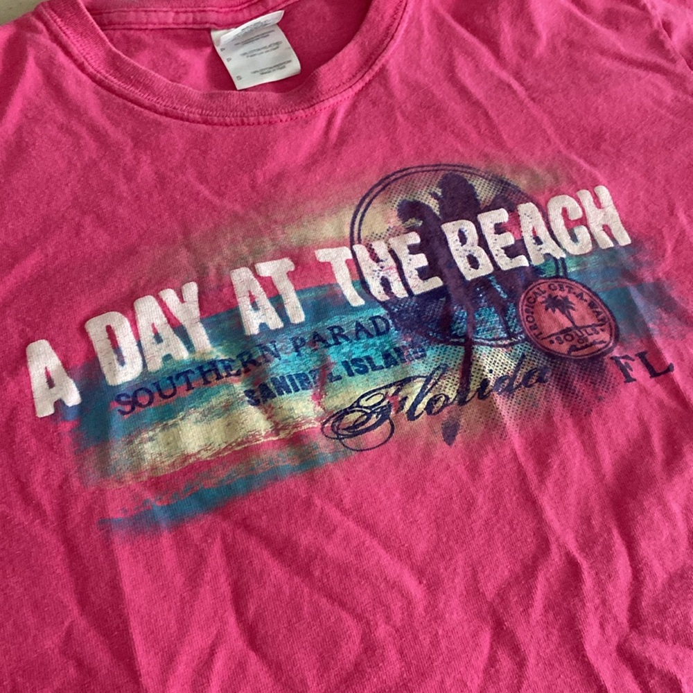 Bright Pink A Day At The Beach Sanibel Island, FL t-shirt - Picture 16 of 17